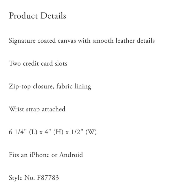 NWT Coach Plaid Print Wristlet - Picture 3 of 4